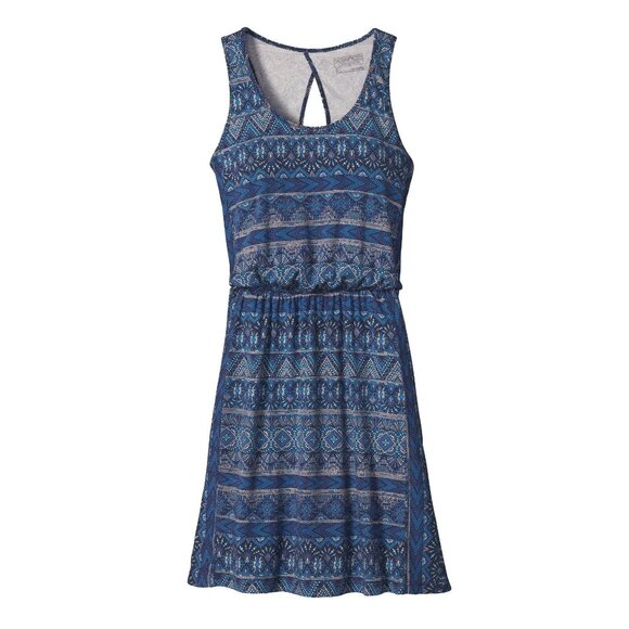 Patagonia Dresses & Skirts - PATAGONIA W's West Ashley Dress Blue Mosaic Organic Cotton Tank Womens Small